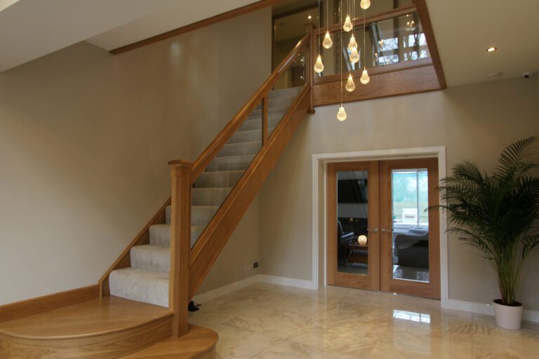Oak and Beveled Glass staircase