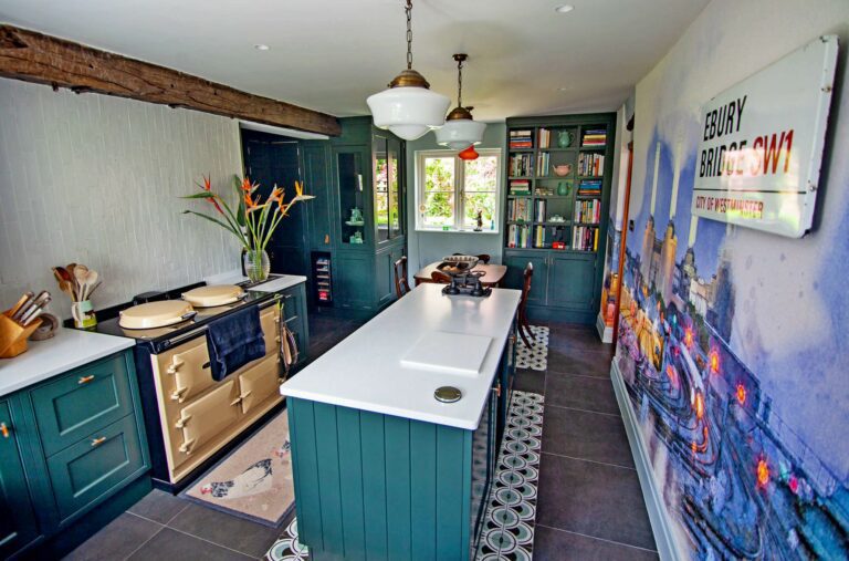Green shaker style kitchen