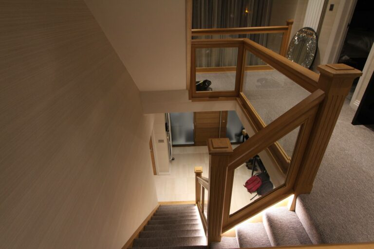 Beautiful Oak and Glass Staircase