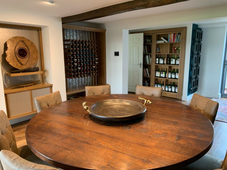 Wine and book storage Area